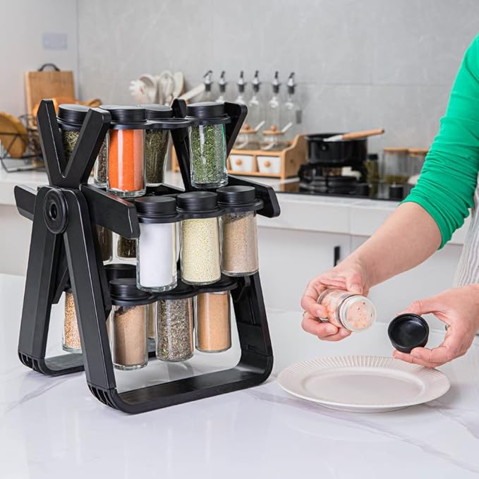 18 Jar Rotating Spice Rack - 𝕒𝕝 𝕥𝕒𝕨𝕗𝕚𝕢